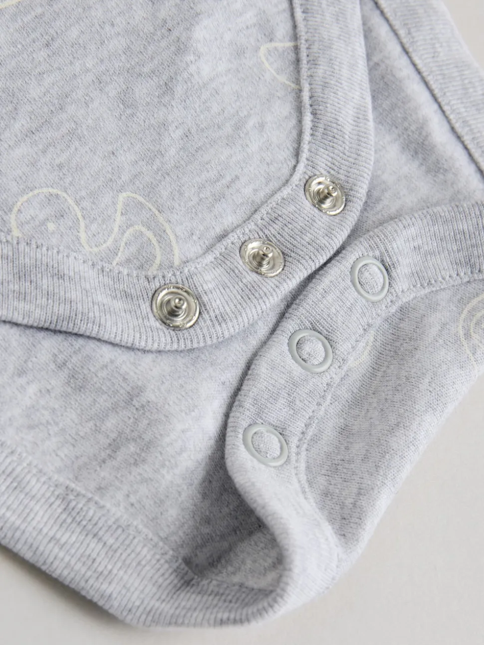 Gris - Lot de 5 bodys bébé à manches longues