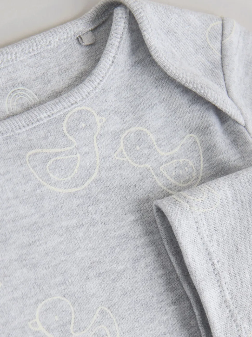 Gris - Lot de 5 bodys bébé à manches longues