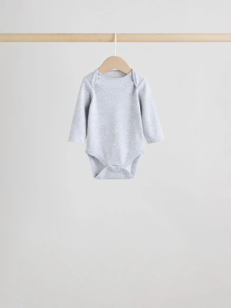 Gris - Lot de 5 bodys bébé à manches longues