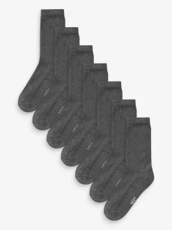 Gris - Lot de 7 paires de chaussettes à semelle intérieure rembourrée
