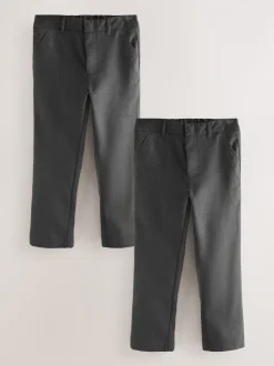 Gris - Lot de 2 pantalons d’école Clarks coupe classique