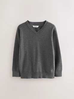 Gris - Lot de 2 pulls Clarks unisexes en maille pour l’école