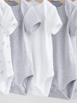 Gris - Lot de bodys à manches courtes pour bébé 5