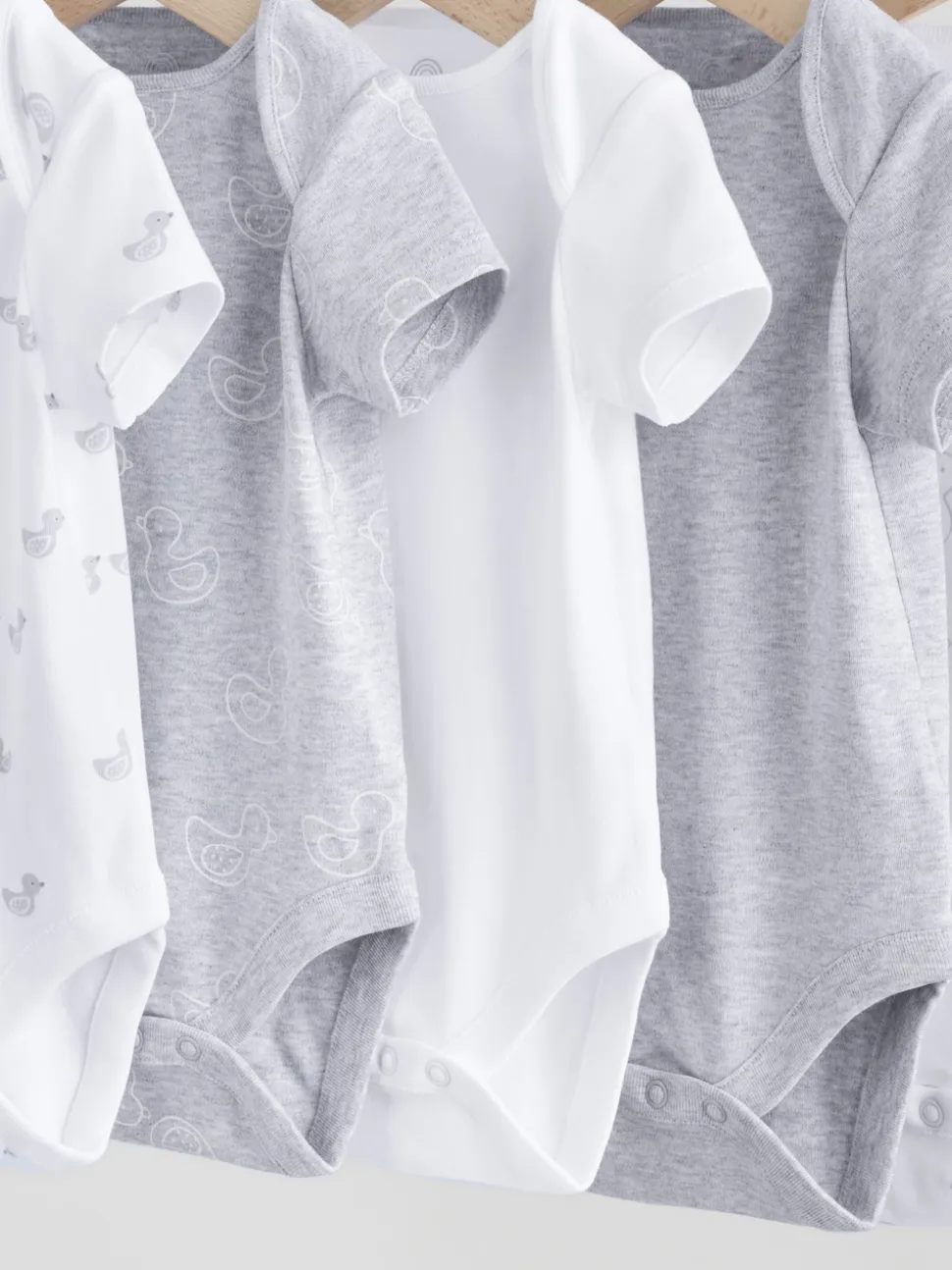 Gris - Lot de bodys à manches courtes pour bébé 5
