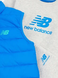 Gris - New Balance Ensemble Sweat-shirt survêtements et gilet Baby Garçons