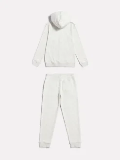 Gris - New Balance French terry Ensemble sweat à capuche et joggings zippé à logo empilé