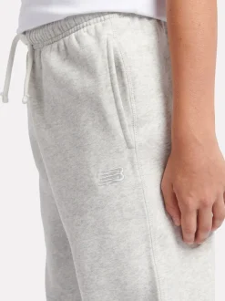 Gris - New Balance Small Boys Brush Back Logo Joggers