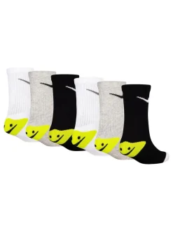 Gris - Nike Lot de 6 paires de chaussettes à talons smiley