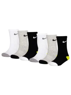 Gris - Nike Lot de 6 paires de chaussettes à talons smiley