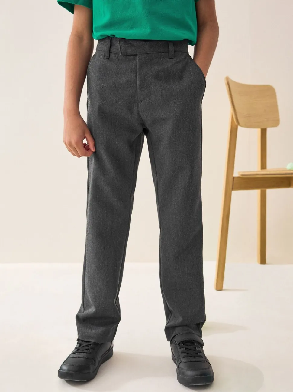 Gris - Pantalon habillé à l’école (3-17ans)