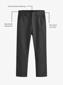 Gris - Pantalons d’école Coupe droite (3-17ans)