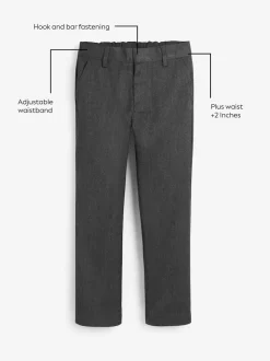 Gris - Pantalons d’école Coupe droite (3-17ans)