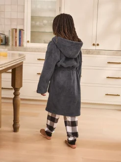 Gris - Peignoirs en laine polaire (1.5-16ans)