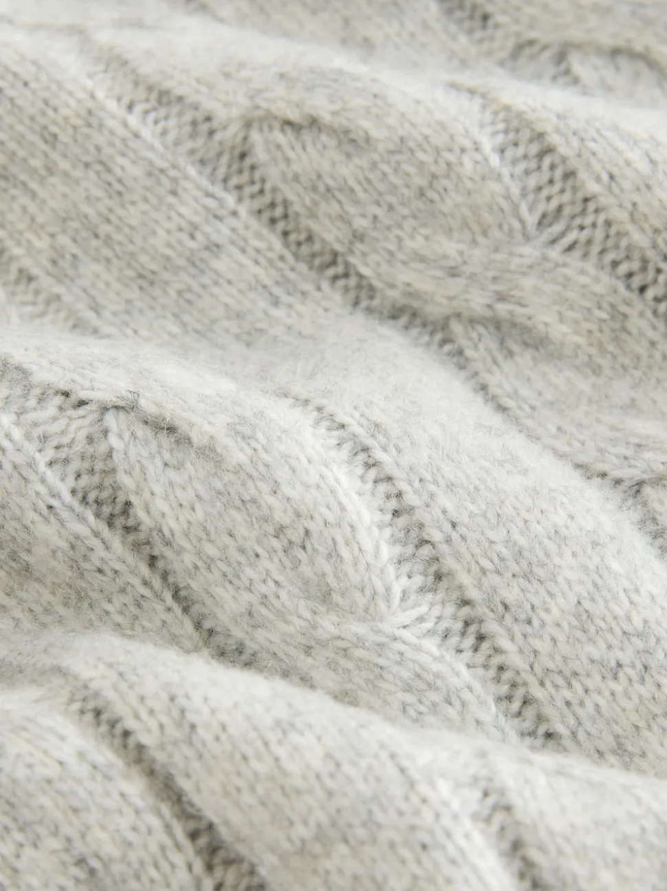 Gris - Pull à col rond en maille torsadée (3-16ans)