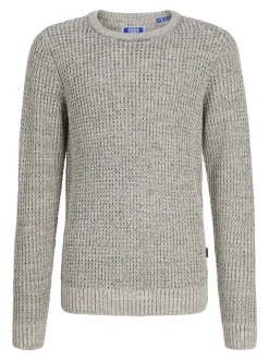Gris - Pulls JACK & JONES JUNIOR en maille à Col rond