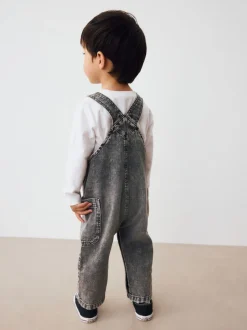 Gris - Salopette en denim (3mths-7yrs)