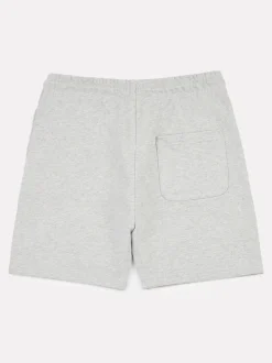 Gris - Short en coton New Balance French terry à logo empilé