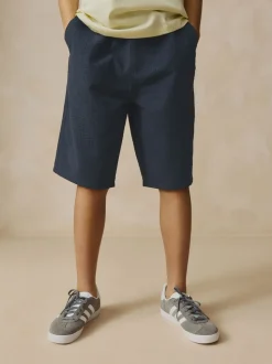 Gris - Short tissé texturé 100% coton (3-16ans)