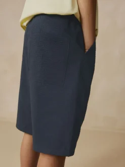 Gris - Short tissé texturé 100% coton (3-16ans)