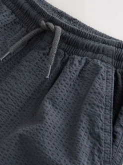 Gris - Short tissé texturé 100% coton (3-16ans)