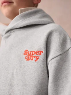 Gris - Superdry Sweat à capuche Essentiel