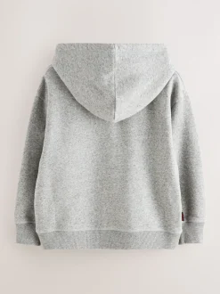 Gris - Sweat-shirt à capuche Superdry zippé
