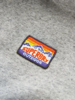 Gris - Sweat-shirt à capuche Superdry zippé