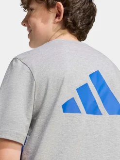 Gris - T-shirt adidas Color-block