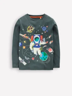 Gris - T-shirt Boden glow à manches longues