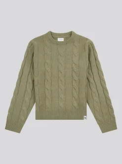 Gris - U.S. Polo Assn. Pull col rond garçons en maille torsadée