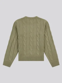 Gris - U.S. Polo Assn. Pull col rond garçons en maille torsadée