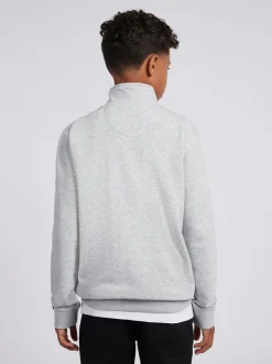 Gris - U.S. Polo Assn. Sweat-shirt Double Horsemen ¼ zippé