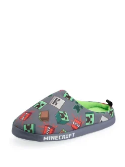 Gris - Vanilla Underground Minecraft Pantoufles Garçons