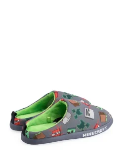 Gris - Vanilla Underground Minecraft Pantoufles Garçons