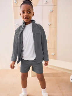 Gris - Veste polaire zippée avec poches (3-16ans)