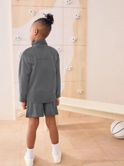 Gris - Veste polaire zippée avec poches (3-16ans)