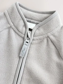 Gris - Veste zippée bébé en micro polaire (0mois-2ans)