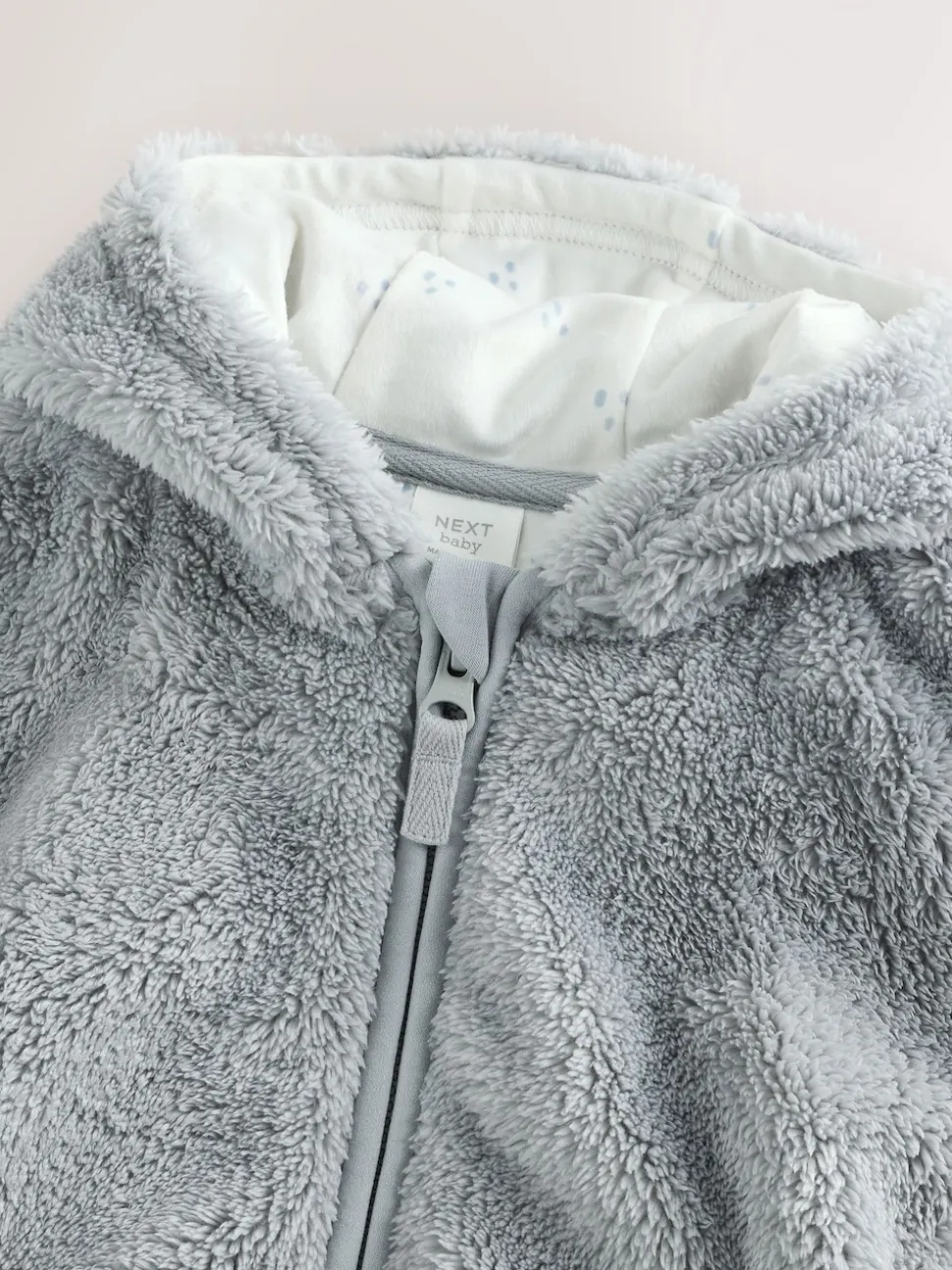 Gris - Veste zippée en polaire bébé