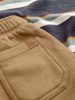 Gris anthracite rayé - Ensemble T-shirt à manches longues et jogging (3mois-7ans)