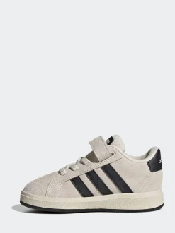 Gris cendré - adidas Grand Court 2.0 Baskets à lacets élastiques bébé