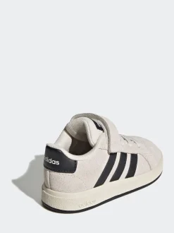 Gris cendré - adidas Grand Court 2.0 Baskets à lacets élastiques bébé