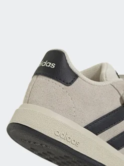 Gris cendré - adidas Grand Court 2.0 Baskets à lacets élastiques bébé