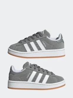 Gris clair - Baskets Adidas Original Campus 00s à lacets élastiques pour enfant