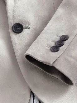 Gris clair - Blazer en velours (3-16ans)