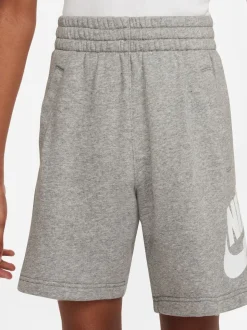 Gris clair - Shorts en molleton Français terry Nike Club