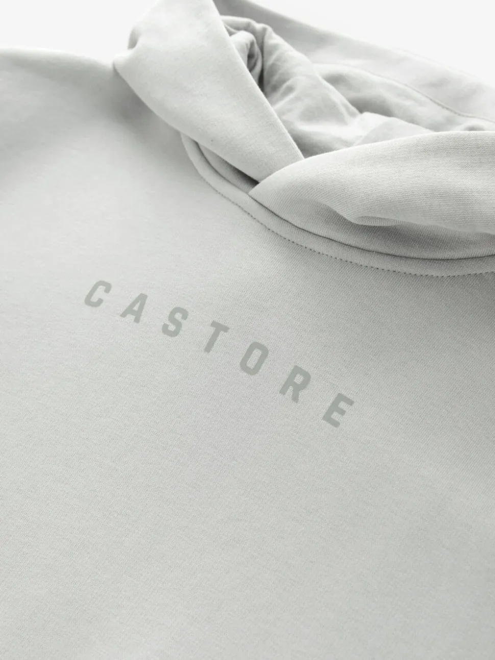 Gris clair - Sweat à capuche oversize en coton épais avec logo Castore