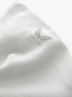 Gris clair - Sweat à capuche oversize en coton épais avec logo Castore