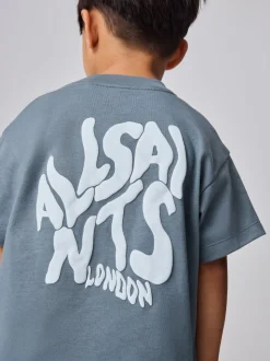 Gris d'ardoise - T-shirt oversize smALLSAINTS Orlando à logo Col rond