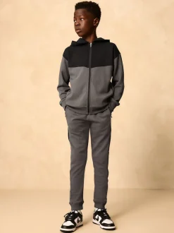 Gris de charbon de bois - Ensemble sweats à capuche et joggings Vêtements de sport