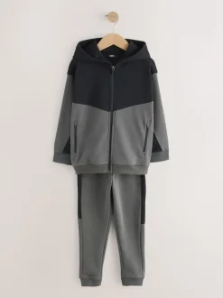 Gris de charbon de bois - Ensemble sweats à capuche et joggings Vêtements de sport